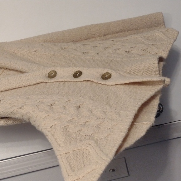 Free People Vintage Wool Blend Chunky Skirted Knit Cardigan Sweater Size XS - Picture 8 of 16